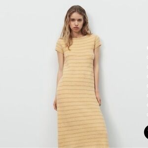 New Zara | Combination Knit Dress With Wool